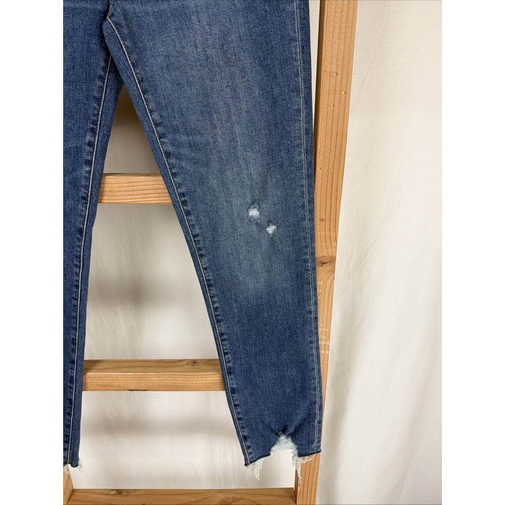 NWT Daze Blue High Rise Skinny Straight Distressed Jeans SZ 25 #0786 - Picture 3 of 6